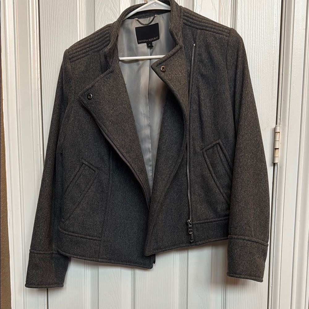 Banana Republic women’s moto Charcoal Jacket